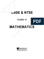 Cbse & Ntse: Mathematics