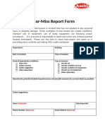 Near-Miss Report Form: (Optional)