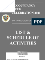 Accountancy Week Celebration 2021 Schedule and Activities