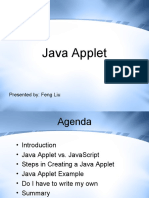 Java Applet: Presented By: Feng Liu