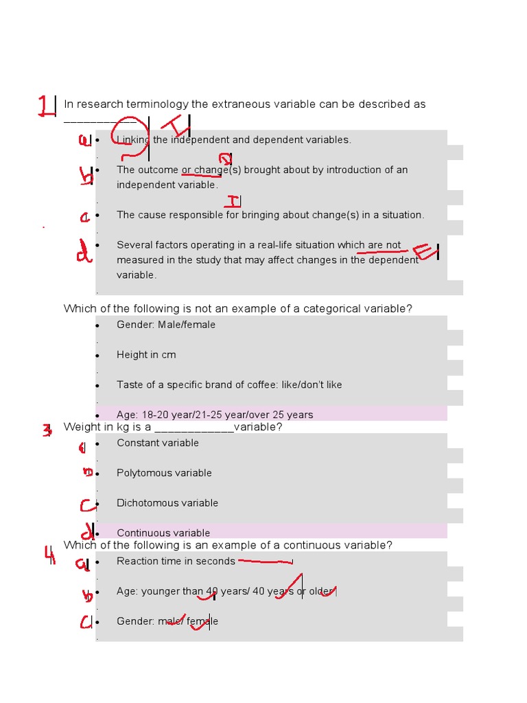 Understanding Research Variables | PDF