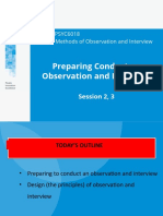 Preparing Conduct An Observation and Interview