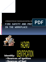 Fire Safety and Prevention in The Workplace: A Presentation by The Rosales Central Fire Station