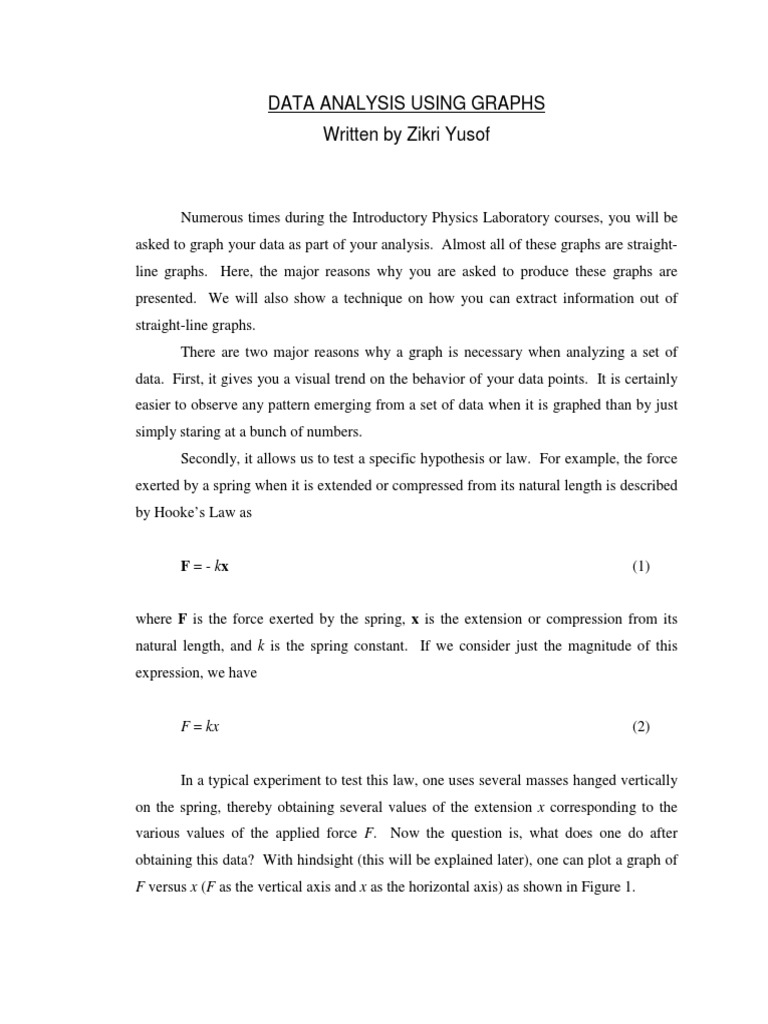 Analyzing Laboratory Data with Graphs | PDF | Line (Geometry ...