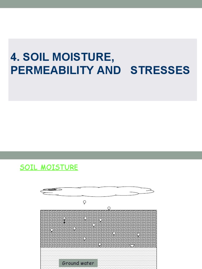 Soil Moisture and Permeability Explained | PDF | Soil Mechanics ...