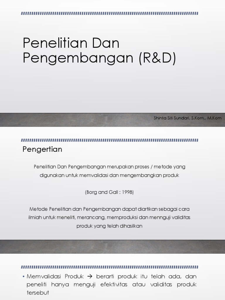 Metode R&D untuk Pengembangan Produk | PDF | Seni