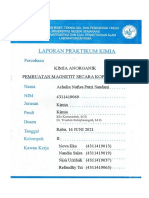 LAPORAN PRAKTIKUM KIMIA ANORGANIK - Pembuatan Magnetit Secara Kopresipitasi