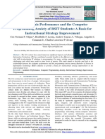 The Academic Performance and The Computer Programming Anxiety of BSIT Students: A Basis For Instructional Strategy Improvement