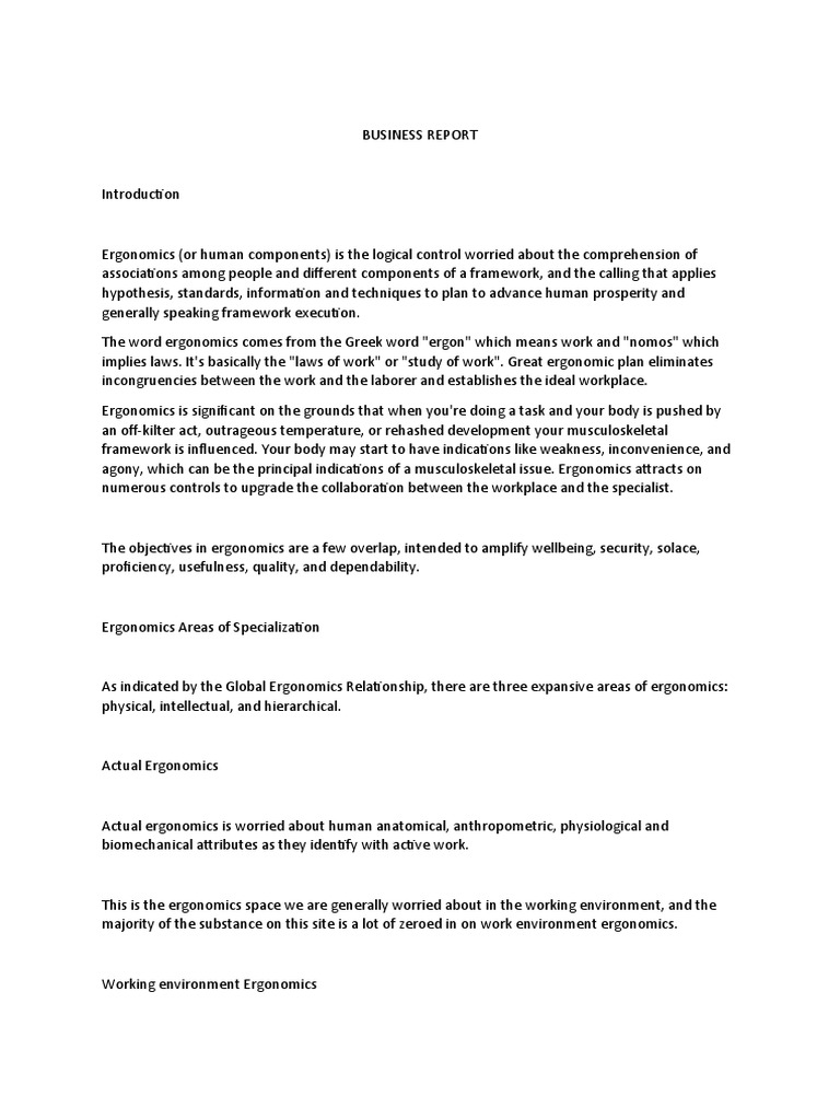 Understanding Workplace Ergonomics | PDF | Human Factors And Ergonomics ...