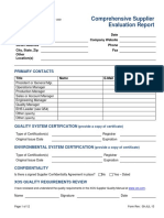 Comprehensive Supplier Evaluation Report Summary