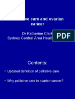 Palliative Care and Ovarian Cancer: DR Katherine Clark Sydney Central Area Health Service