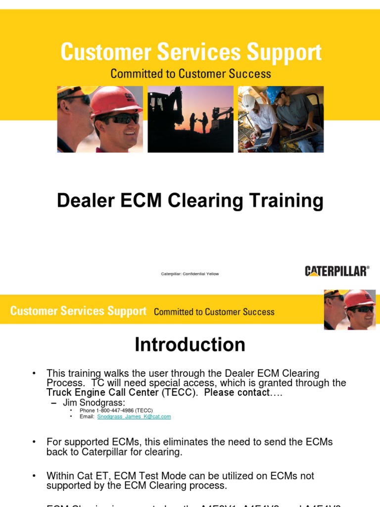 Caterpillar ECM Clearing Training Guide | PDF | Computers