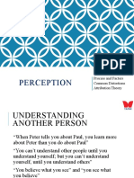 Understanding Perception and Attribution Theory