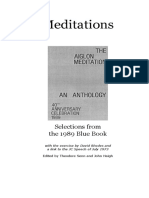 The Blue Book of Meditations 1989 Reprinted in 2009 - 5.5 X 8.5