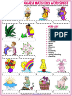 Spring Vocabulary Esl Matching Exercise Worksheet For Kids