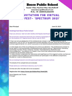 Bosco Public School: Invitation For Virtual Fest-'Spectrum 2021'