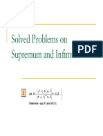 Solved Problems On Supremum and Infimum