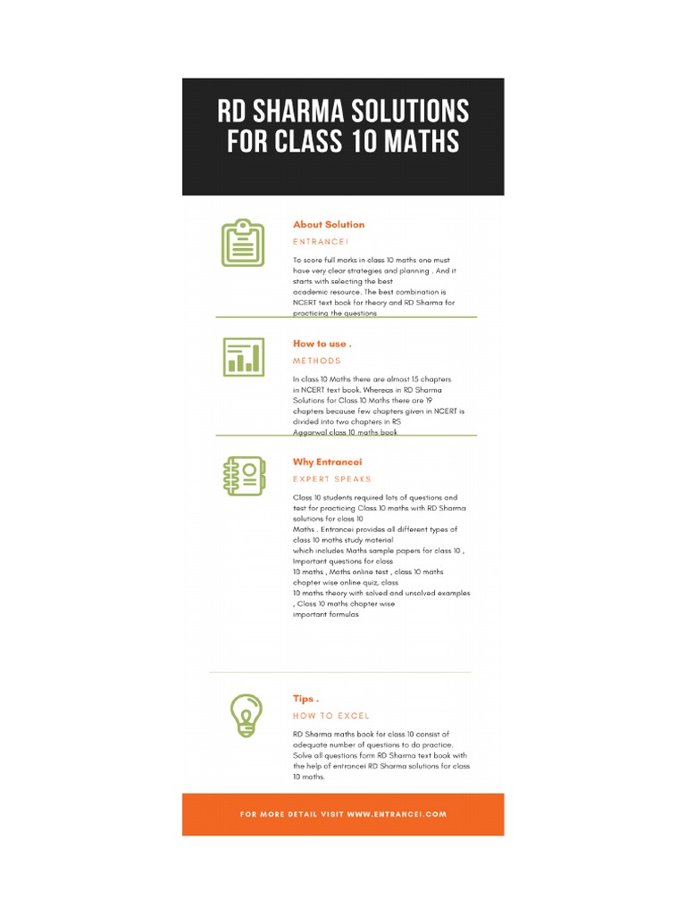 RD Sharma Class 10 Maths Solutions PDF | PDF