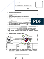 Examen Bimestral Quimica de 4to de Primaria