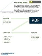 Decision Making Using MBTI