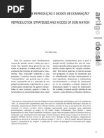 Estratégias de Reprodução e Modos de Dominação