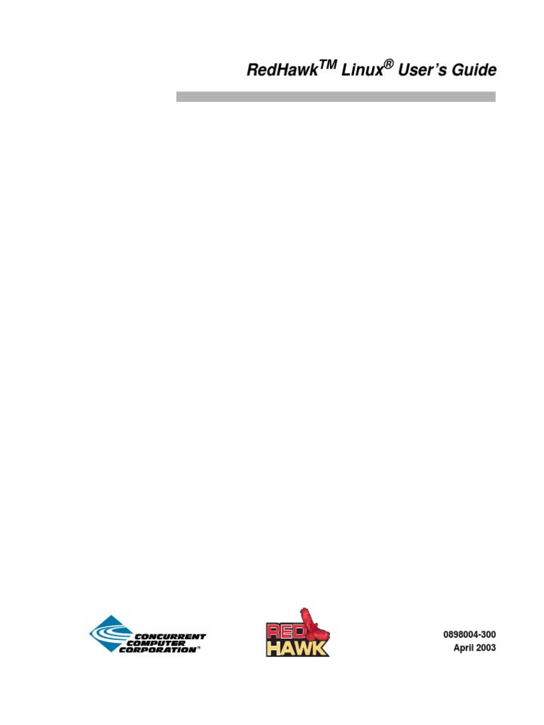 Redhawk Linux User'S Guide: 0898004-300 April 2003 | PDF | Scheduling ...
