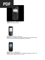 Model: Nokia 1280 Price:Rs 1,099: Feautera: Torch Light, FM Radio