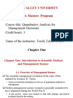 Chapter One (Quantitative Mangement Approach)