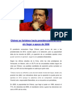 Chávez Se Fortalece Hacia Presidenciales de 2012 Sin Llegar A Apoyo de 2006