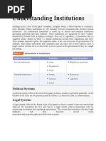 Understanding Formal Institutions - Politics, Laws and Economics