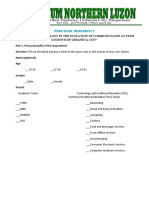 2 Practical Research 2 Questionnaire 12 Diamonddddd