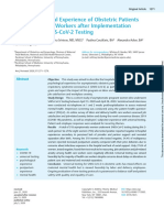 The Psychological Experience of Obstetric Patients and Health Care Workers After Implementation of Universal Sars-Cov-2 Testing