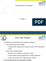 Unit 1: Data Warehousing & Data Mining