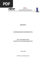 Sustentabilidade na Construção CivilL