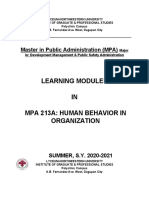 Mpa 213a - Learning Module 1