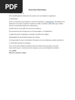 Exercícios Nutrientes
