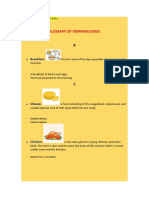 Glossary of Terminologies: Breakfast