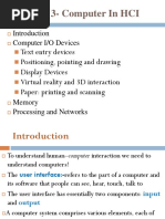 HCI - Chapter 3 - Computer in HCI