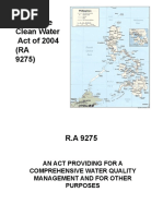 Clean Water Act R.A 9275 NSTP II