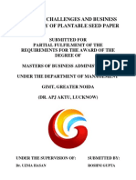 Study of Challenges and Business Feasibility of Plantable Seed Paper