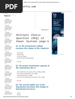 Multiple Choice Question (MCQ) of Power Systems Page-5