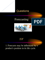 Questions: Forecasting