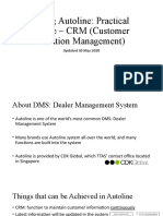 Using Autoline: Practical Guide - CRM (Customer Relation Management)