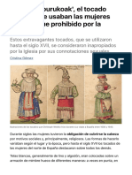 BURUKOAK, El Tocado "Fálico" Que Usaban Las Mujeres Vascas y Fue Prohibido Por La Iglesia