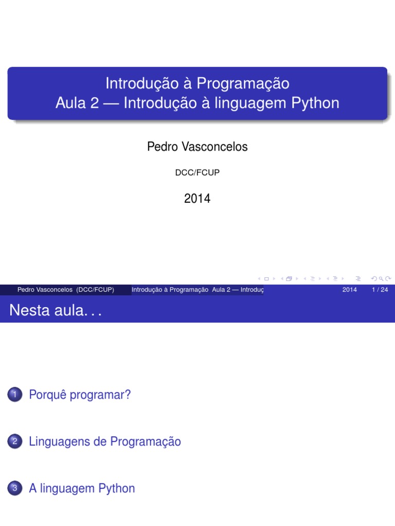 Aula02 - Introducao Ao Python | PDF | Linguagem de programação | Python ...