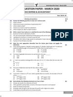 Book Keeping and Accountancy March 2020 STD 12th Commerce HSC Maharashtra Board Question Paper