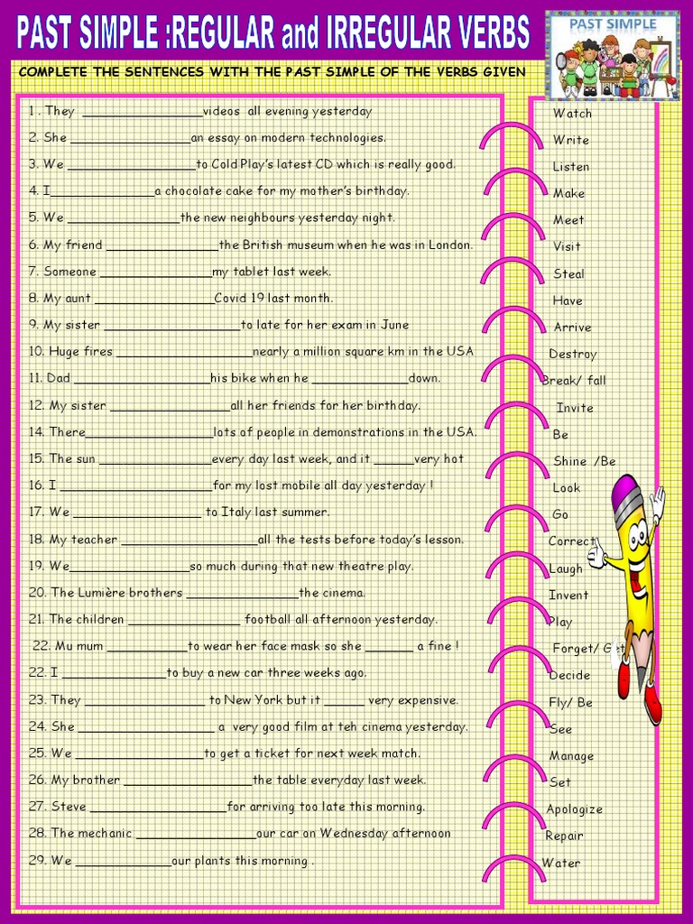 Past Simple Regular and Irregular With Key Grammar Drills 132175 | PDF ...