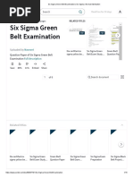 Six Sigma Green Belt Examination - Six Sigma - Normal Distribution