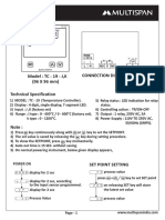 Operating Manual: Model: TC - 19 - J, K (96 X 96 MM) Connection Diagram