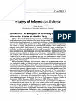 Introduction: The Emergence of The History of Information Science As Field of Study
